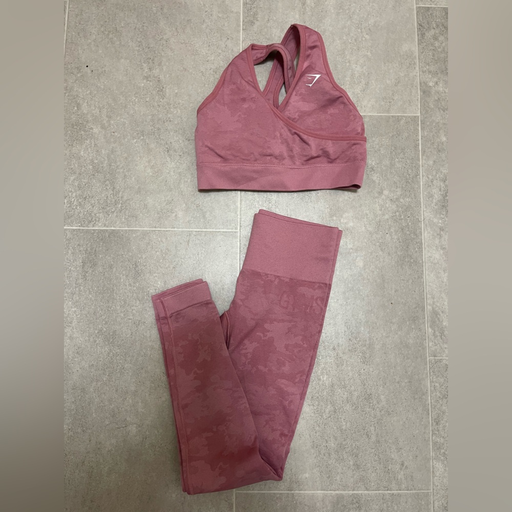 Gymshark Pink Camo Set